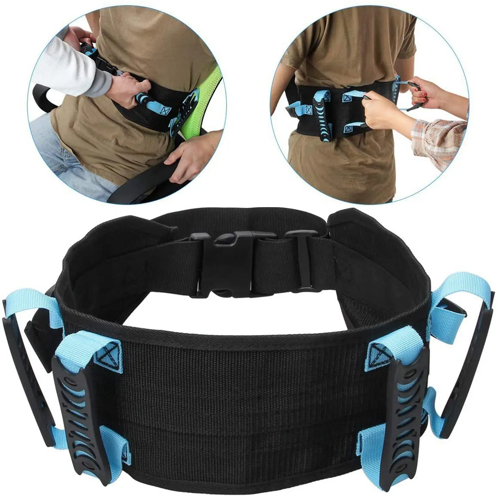 Transfer Belt with Handles Accessory Adjustable 35-50 Inches Seniors Elderly