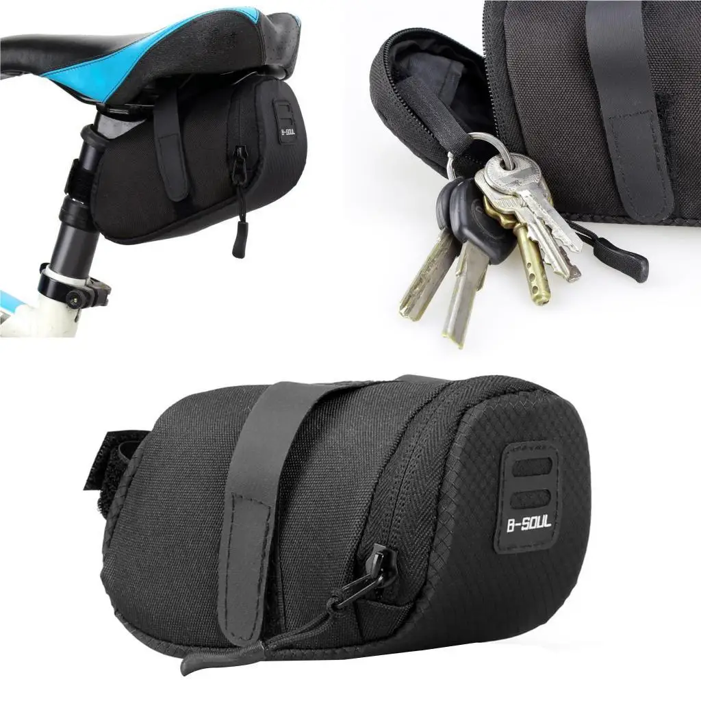 Wedge Bicycle Cycle Saddle Bag W/ Strap Attachment MTB Road Bike under 