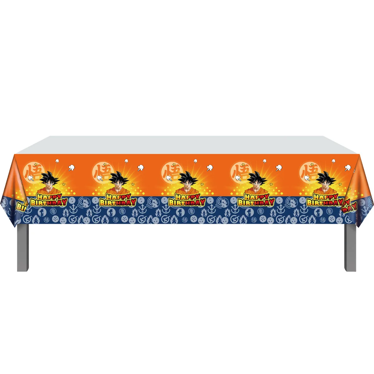 Dragon Ball Z Birthday Party Decoration Anime Tableware Invitation Cards Banner Backdrop Poster Cake Topper Number Balloon Set