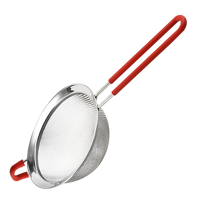 Stainless Steel 2 Layer 30 Fine Mesh Strainer Kitchen Flour Handheld Screen Mesh Flour Sieve (3Pcs)