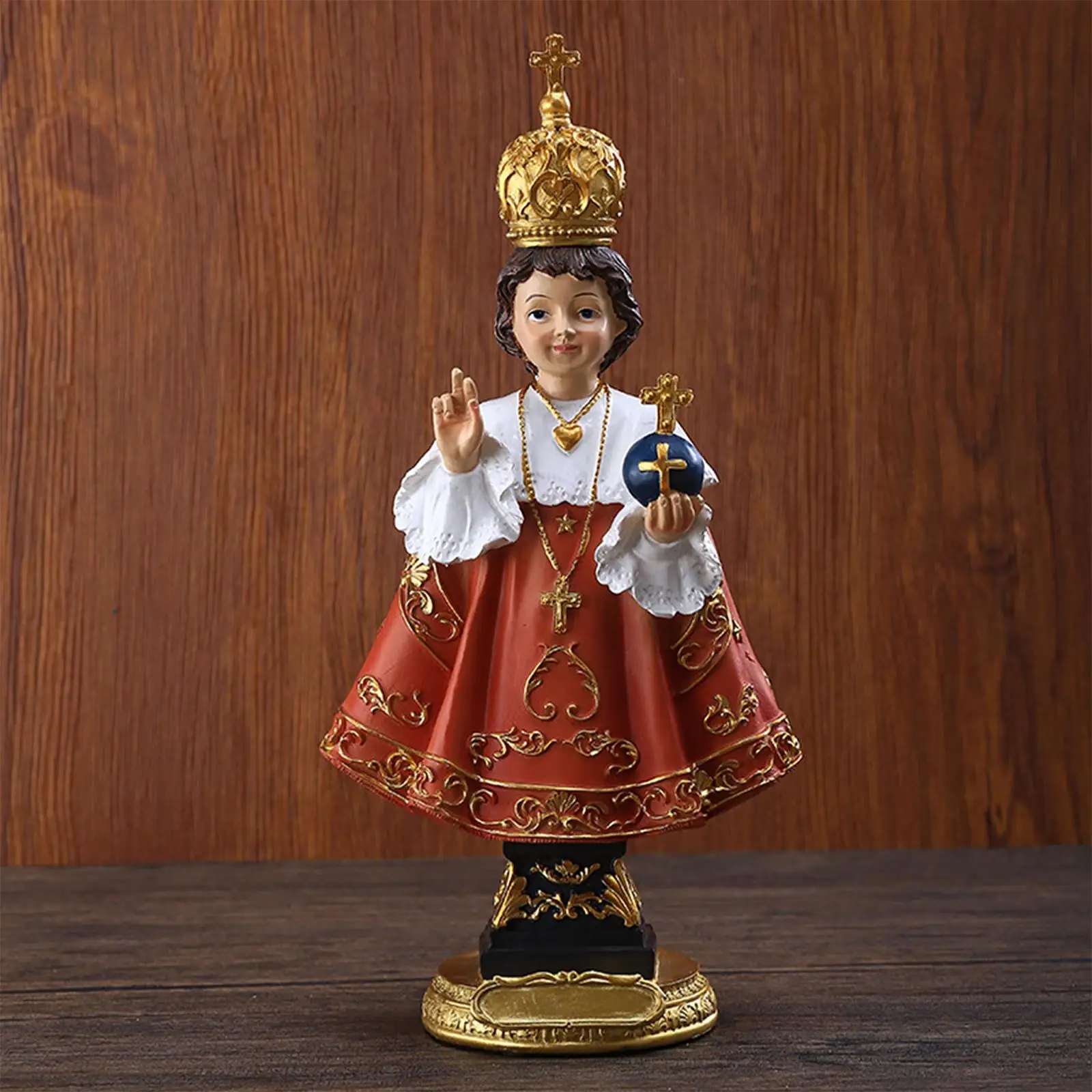 Infant Jesus Figurine Sculpture Religious Craft for Living Room Home Decor