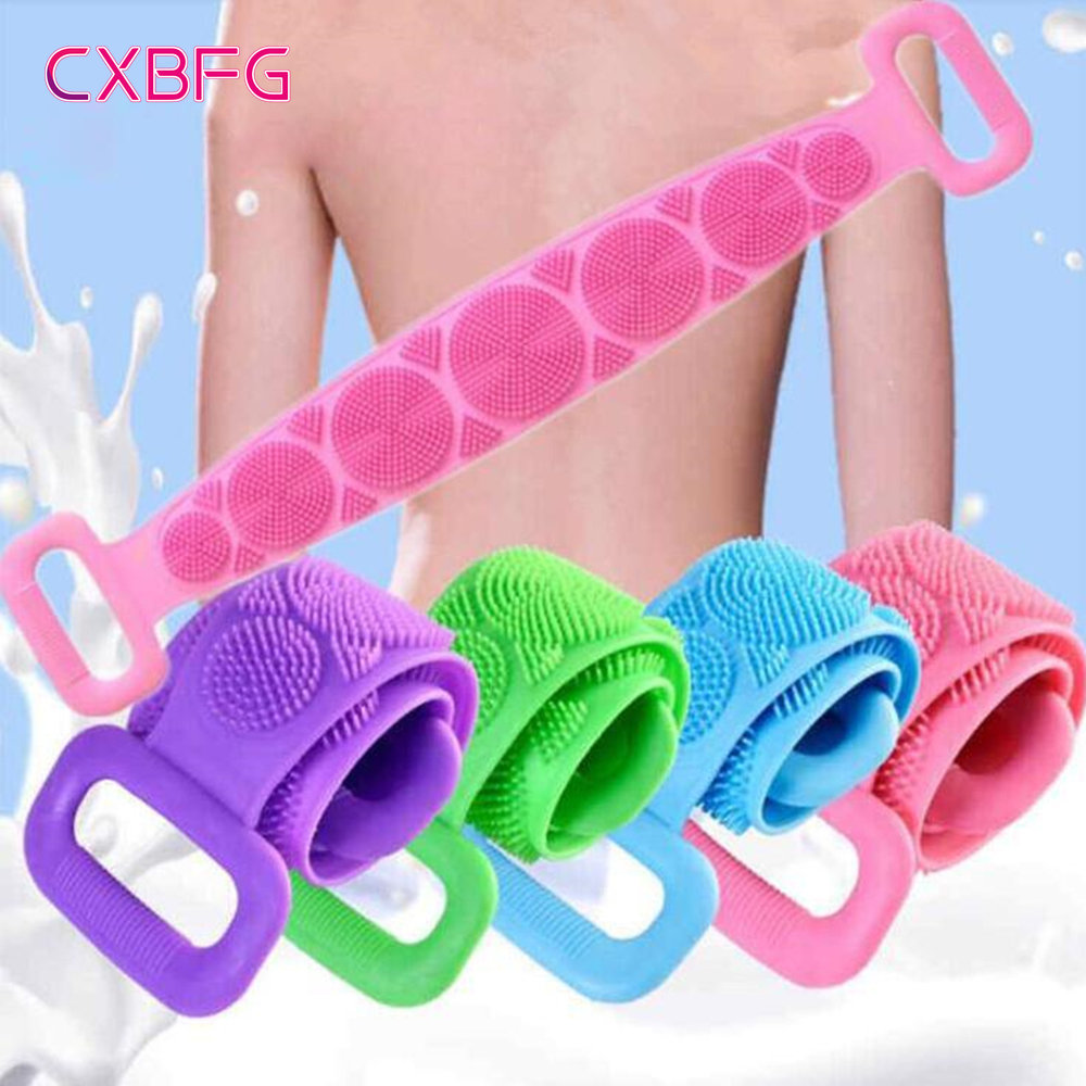 Best of Silicone Body Scrubber Bath Brush Exfoliating Shower Brush Bath Belt Body Scrub Back Massage Brush Cleaning Strap Bathing Tools Reviews & Tips