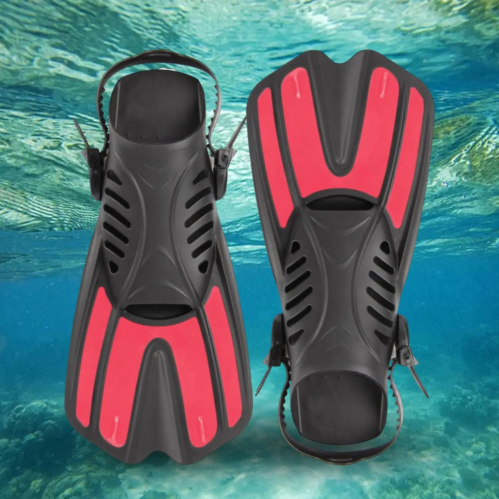 Scuba Diving Swimming Flippers Snorkeling Swiming Training Flippers Adjustable Open Heel Free Diving Equipment Gear for Adults