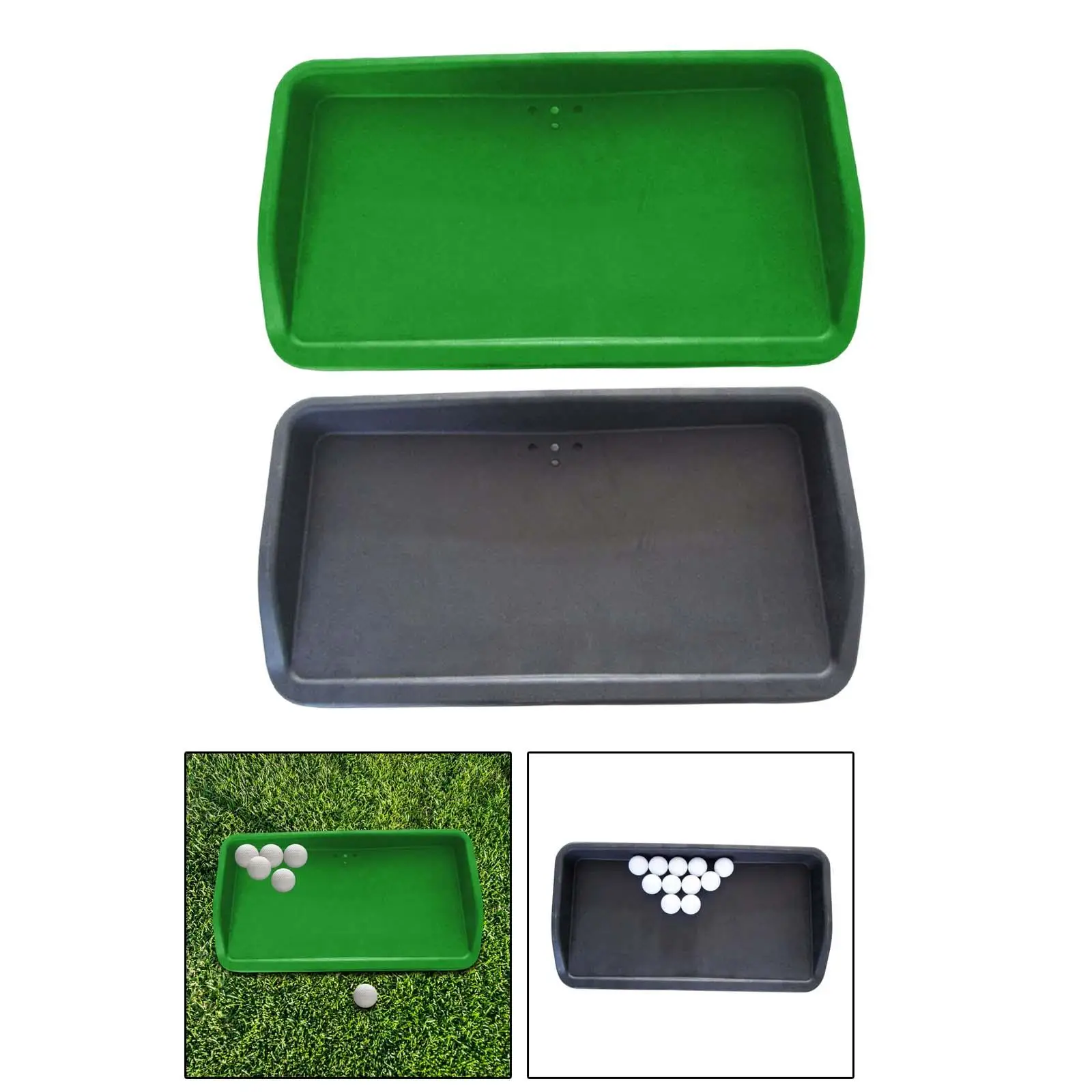 Rubber Golf Ball Tray, Equipment Storage Box Accessory Supplies Aids Hold 100