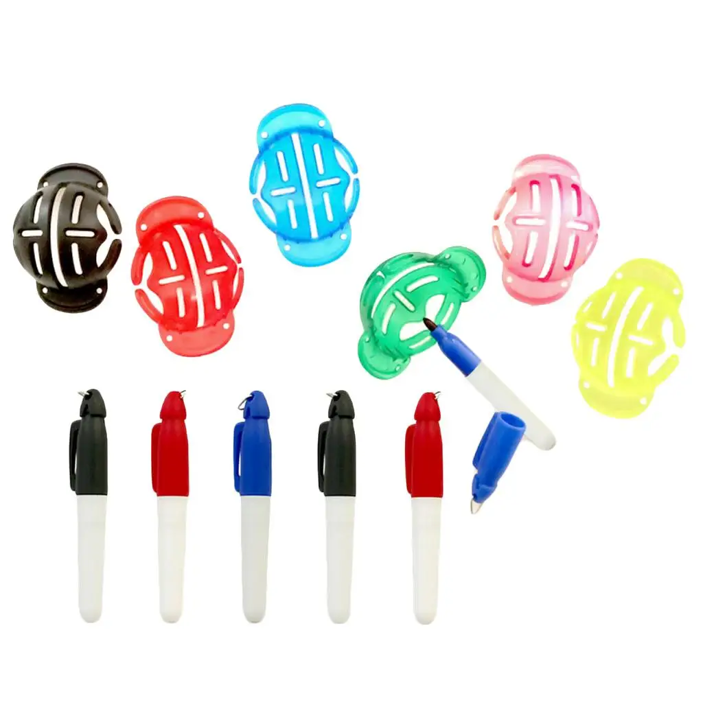 6 Pieces Durable Golf  Marker Drawing Sign Alignment Accessories