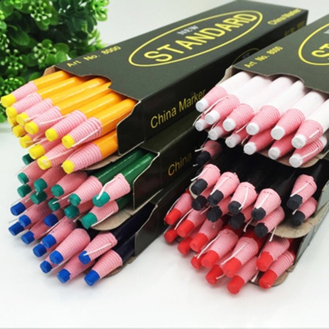 Wax Pencils For Labeling Peel Off China Marker Grease Wax Markers Body Crayons Crayonface Sticks Sewingdrawingcoloringmarking Colored Pencils White China Markers