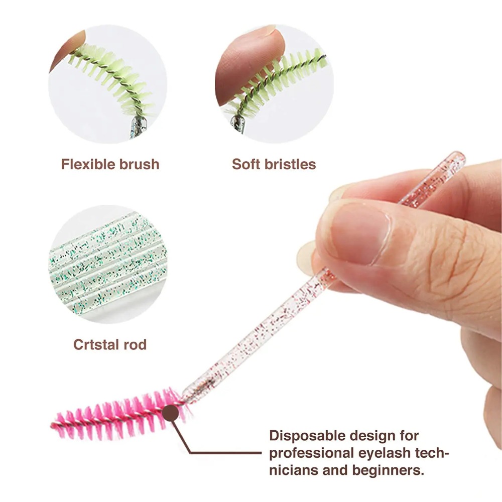 Best of Wholesale Eyelash Brush Mascara Wands Wholesale Spoolies Eyebrow Lash Cleaning Brushes Applicator Makeup Tools 50 / 1000 / 2000pcs Reviews & Tips - Image 3