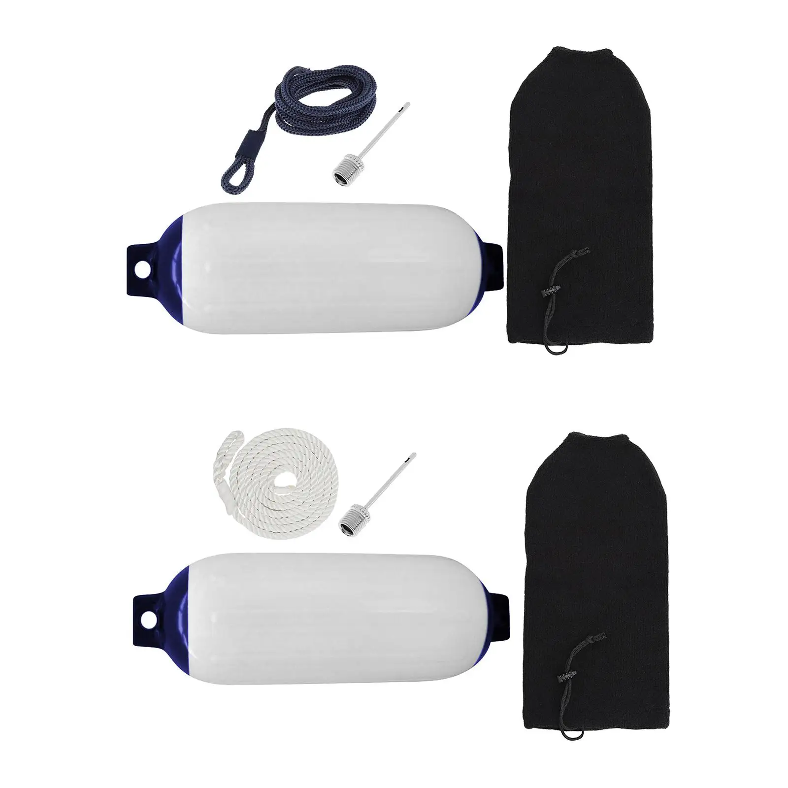 Boat Fender Accessories Use to Bass Boats Sport Boats Sailboats 11x40cm Durable Buoys Protector Boat Bumpers Fenders with Rope