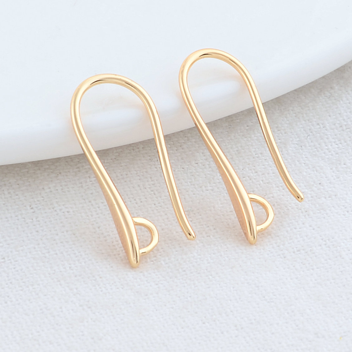 2,5*20MM 14K Gold Farbe Messing Ohrringe Hoops Hohe Qualität Schmuck Machen Liefert Diy Erkenntnisse Zubehör – Detail 1