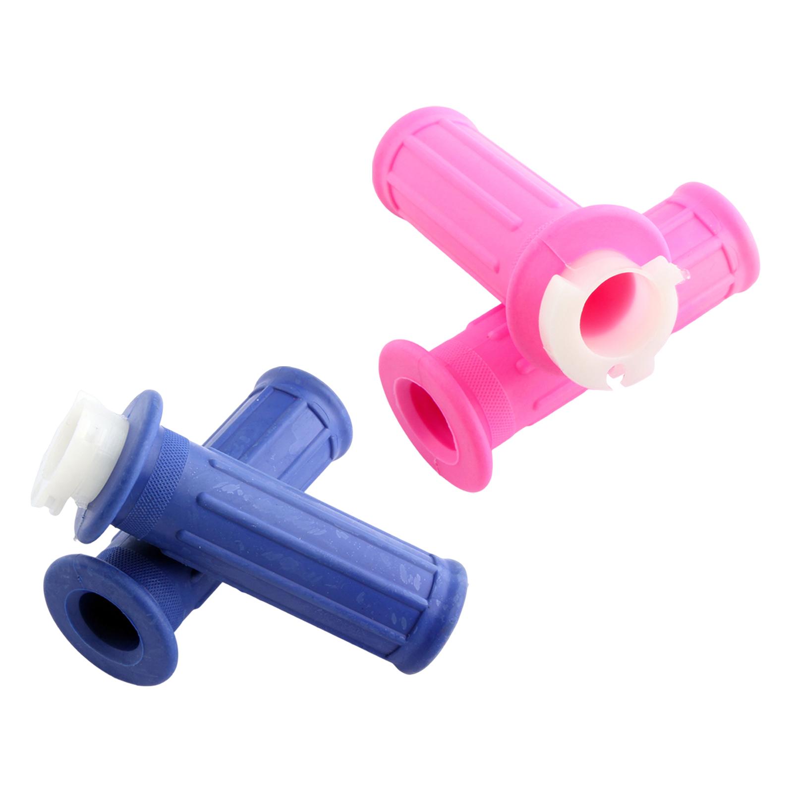 2 Pieces Handlebar Grips Throttle Accelerator Twist Grip Handle Bar Set Fit for Yamaha PW50 Spare Parts Replaces Accessories