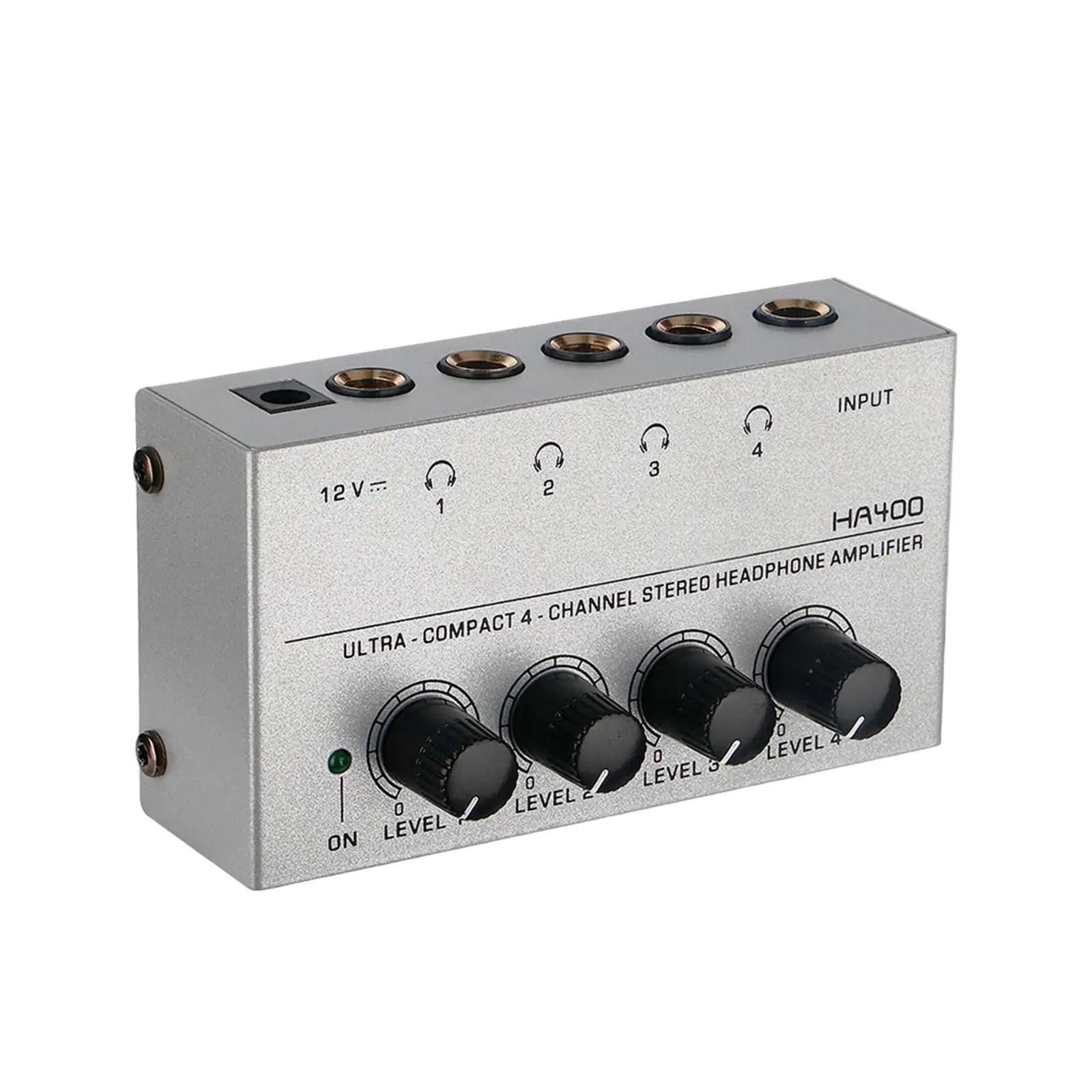4 Channel Headphone Amp Sound Mixer stereo Low Noise Clear Sound Compact for Sound Reinforcement music