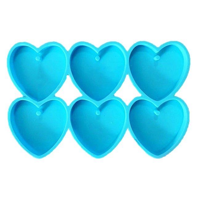 Heart Shaped Ice Tray Mold - Silicone - Pink - Blue - Green