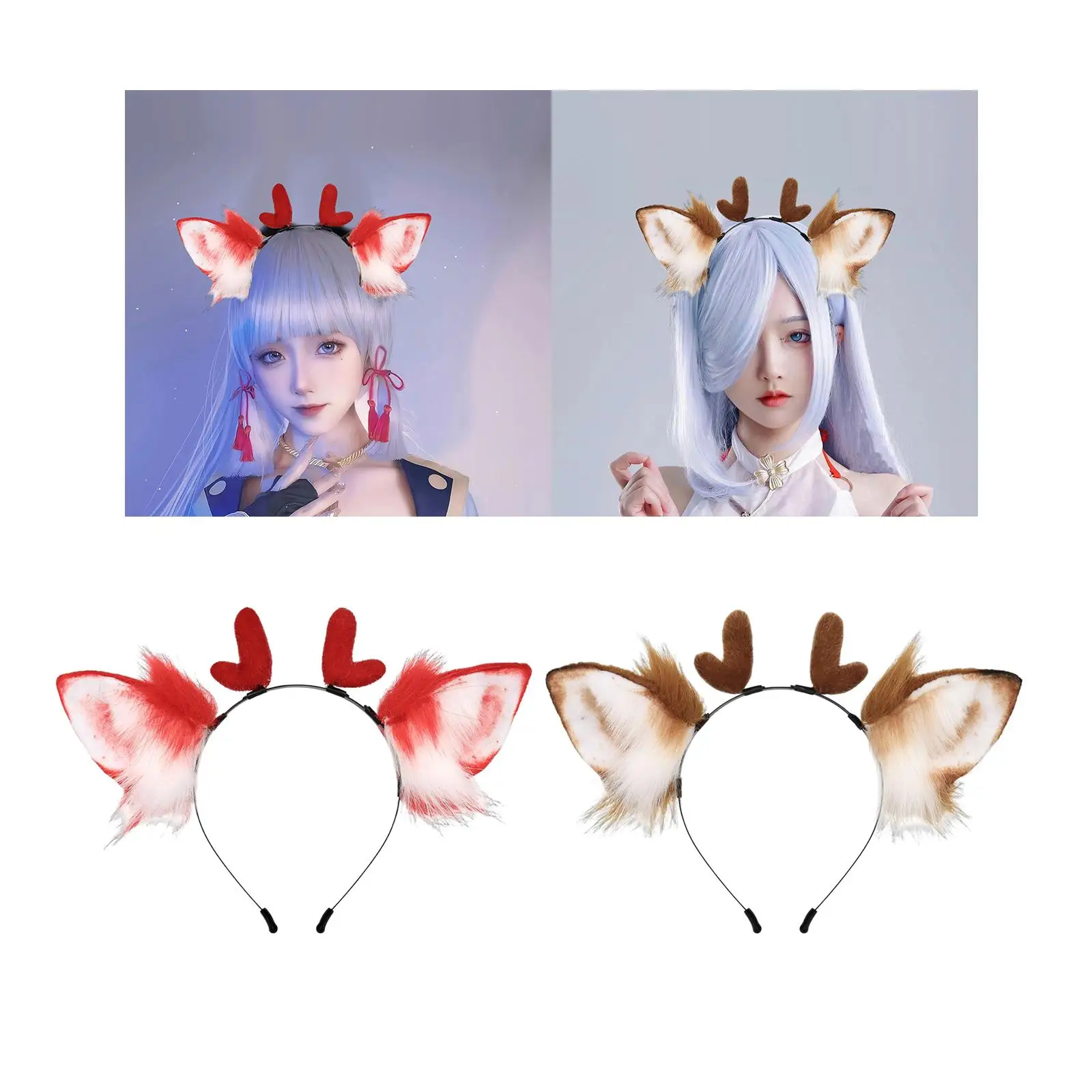 Deer Ear Headband Cosplay Decorative Comfortable Headdress Headwear Lightweight Ornament Adorable Hair Hoop for Masquerade Party