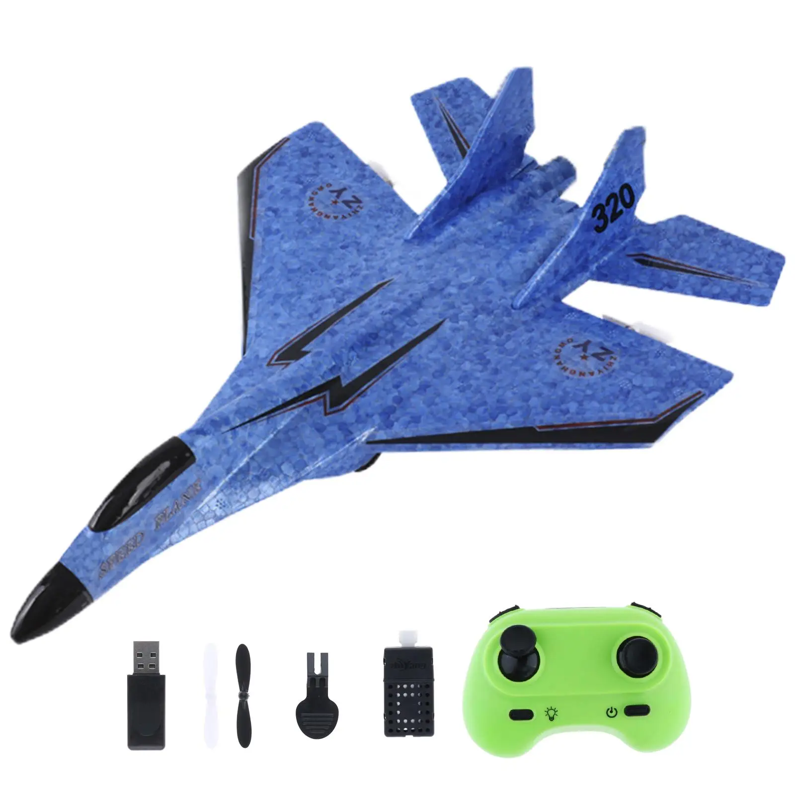 RC 2.4G Outdoor Flighting Toys Ready to Fly Fighter Toys Foam RC Airplane 2 Channel RC Glider for Kids Beginner Adults