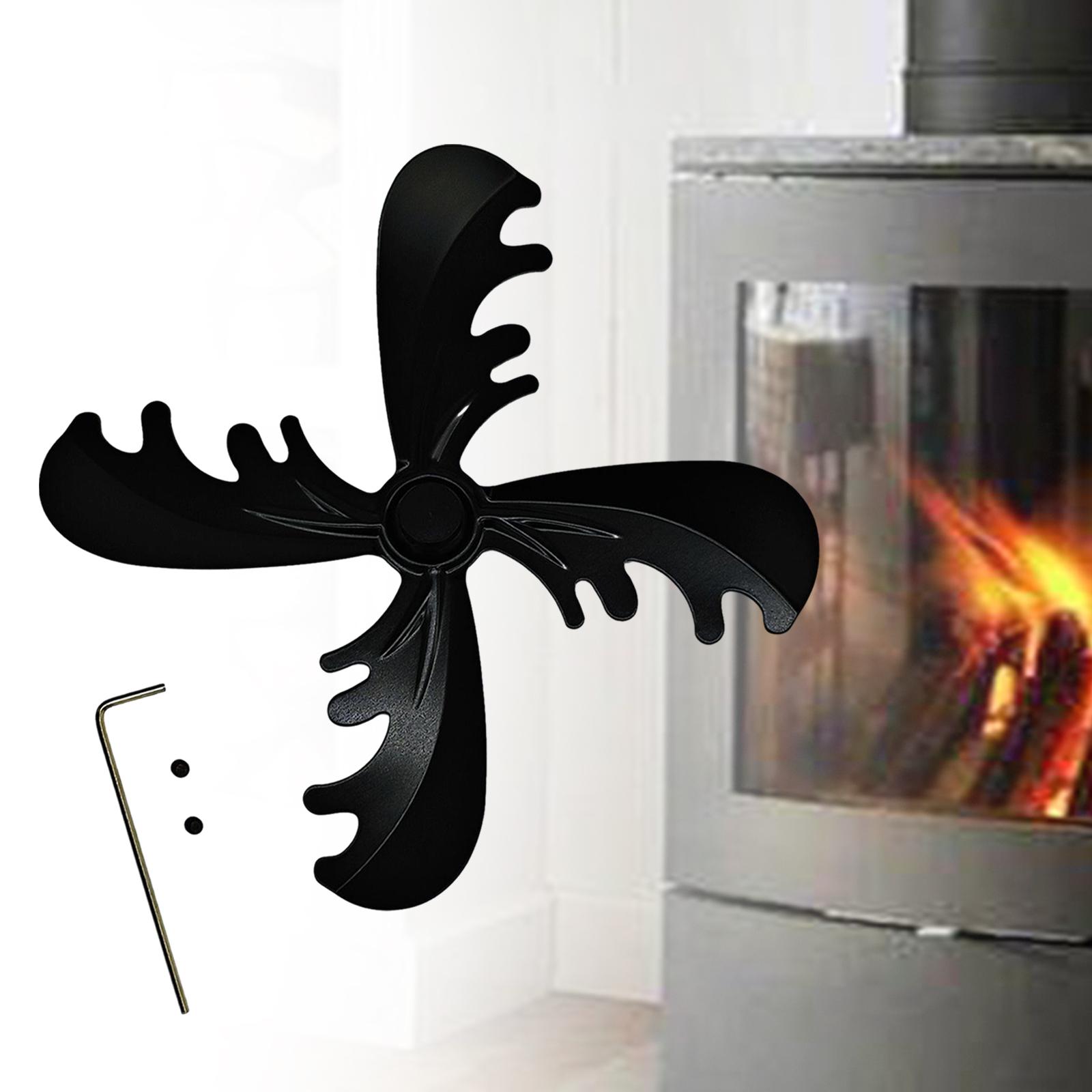 Fireplace Fan Blade Aluminum Alloy Replacement Universal Stove Fan Balde