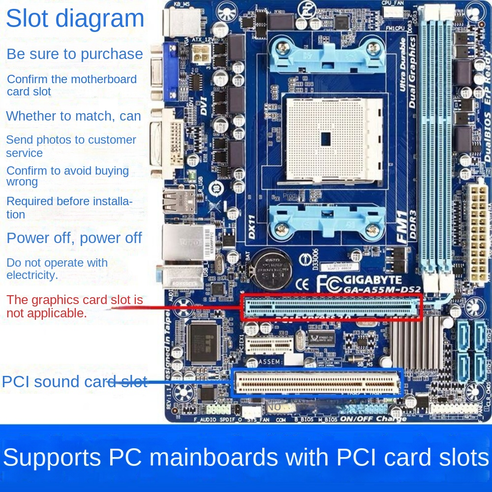 Настольный компьютер Встроенная звуковая карта PCI Профессиональный  дискретный Аудио Большой слот для карты стерео Win10XPWin7 Универсальный