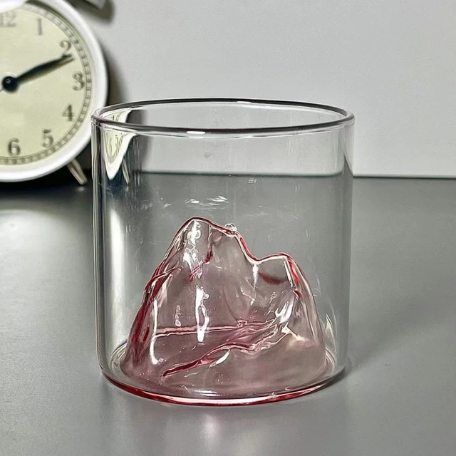 3d Glass Cup Mountain Inside Water Cup High Borosilicate - Temu