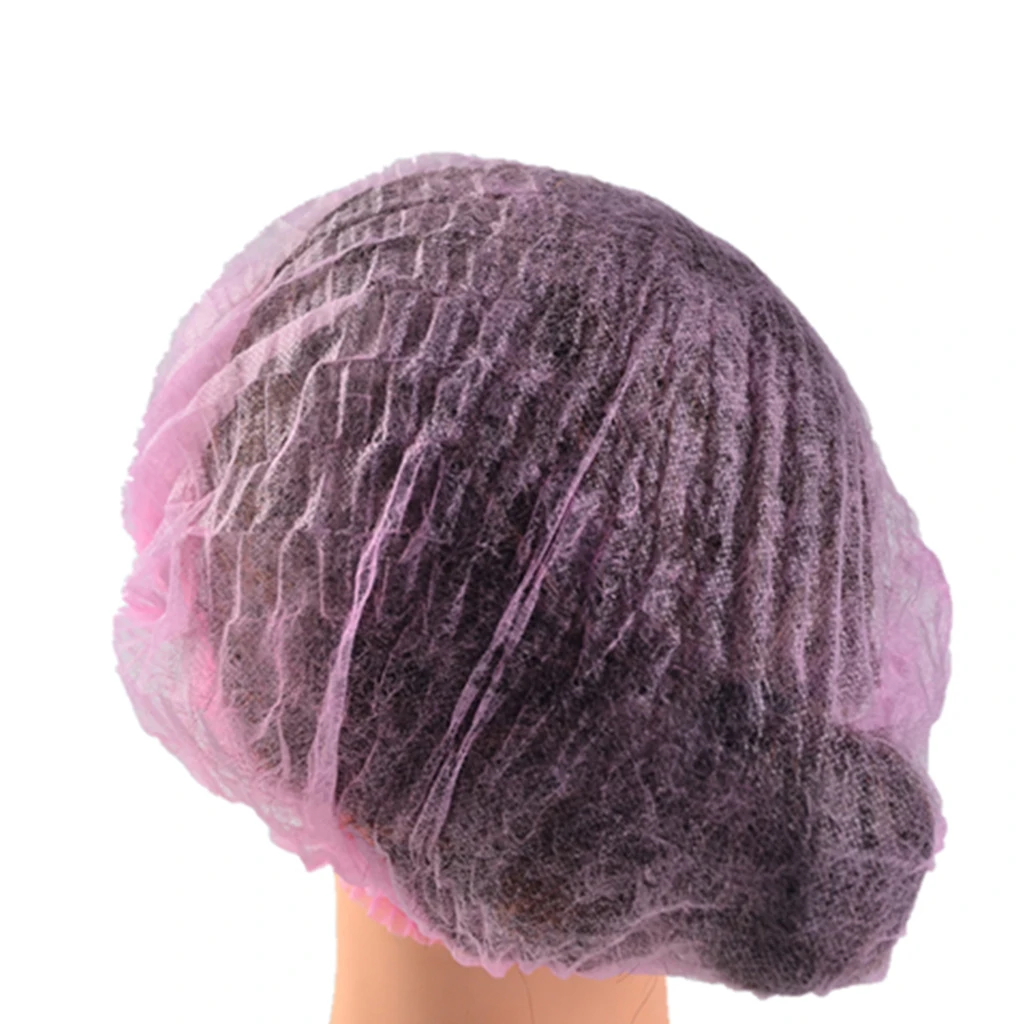 100pcs Disposable Hair Nets Bouffant Caps Dust-proof and Elastic
