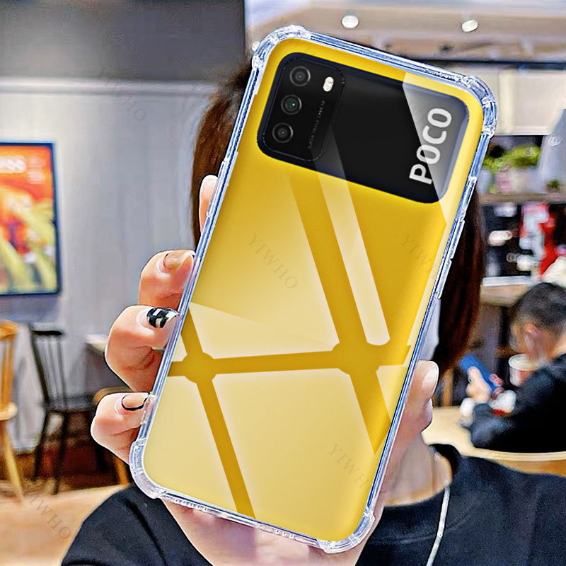 HD-Telefon-Softcase für Xiaomi Poco M3, klare transparente Abdeckungen, Schale für Xiaomi Poko M3 6,53 Zoll M2010J19CG, stoßfest, kratzfest – Detail 2