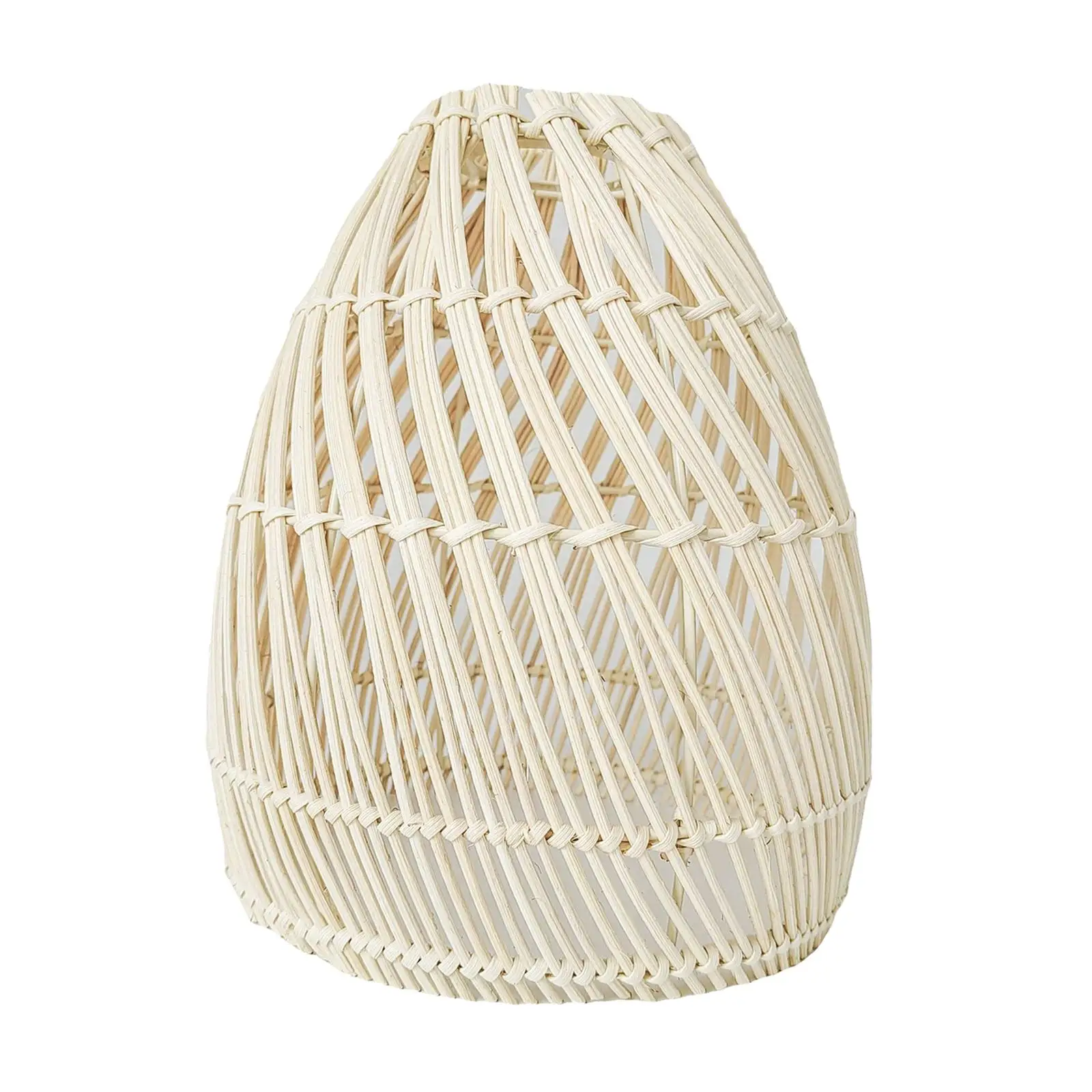 Ceiling Pendant Light Shade 1 Piece Retro Weaved Hanging Rustic Handmade Rattan Lampshade for Pendant Light, Teahouse Hotel Home