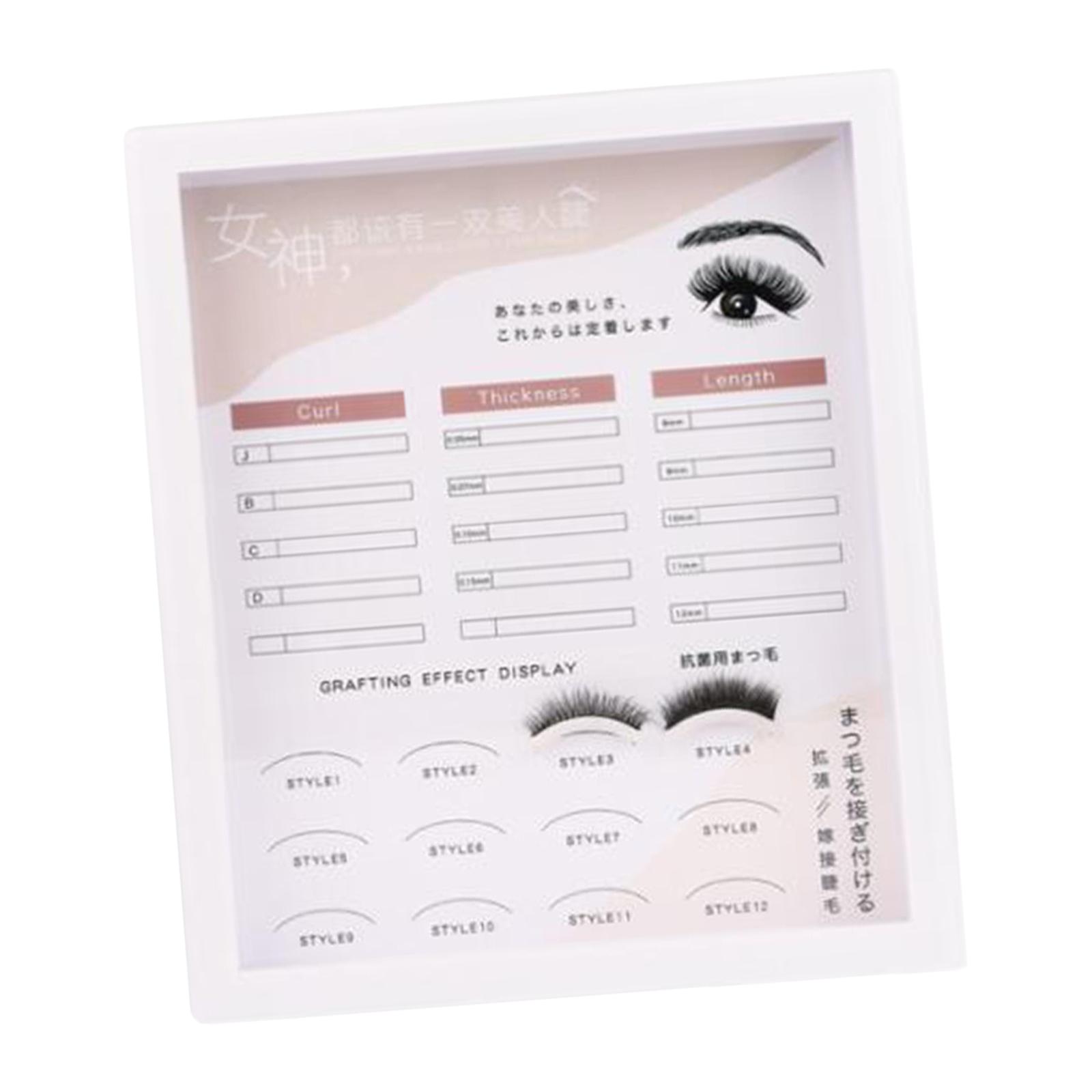 Eyelash Extension Display Plate Eyelash Tools Eye Lash Stand Acrylic Magnet Closed Make up Beauty Graft Lash Template for Women