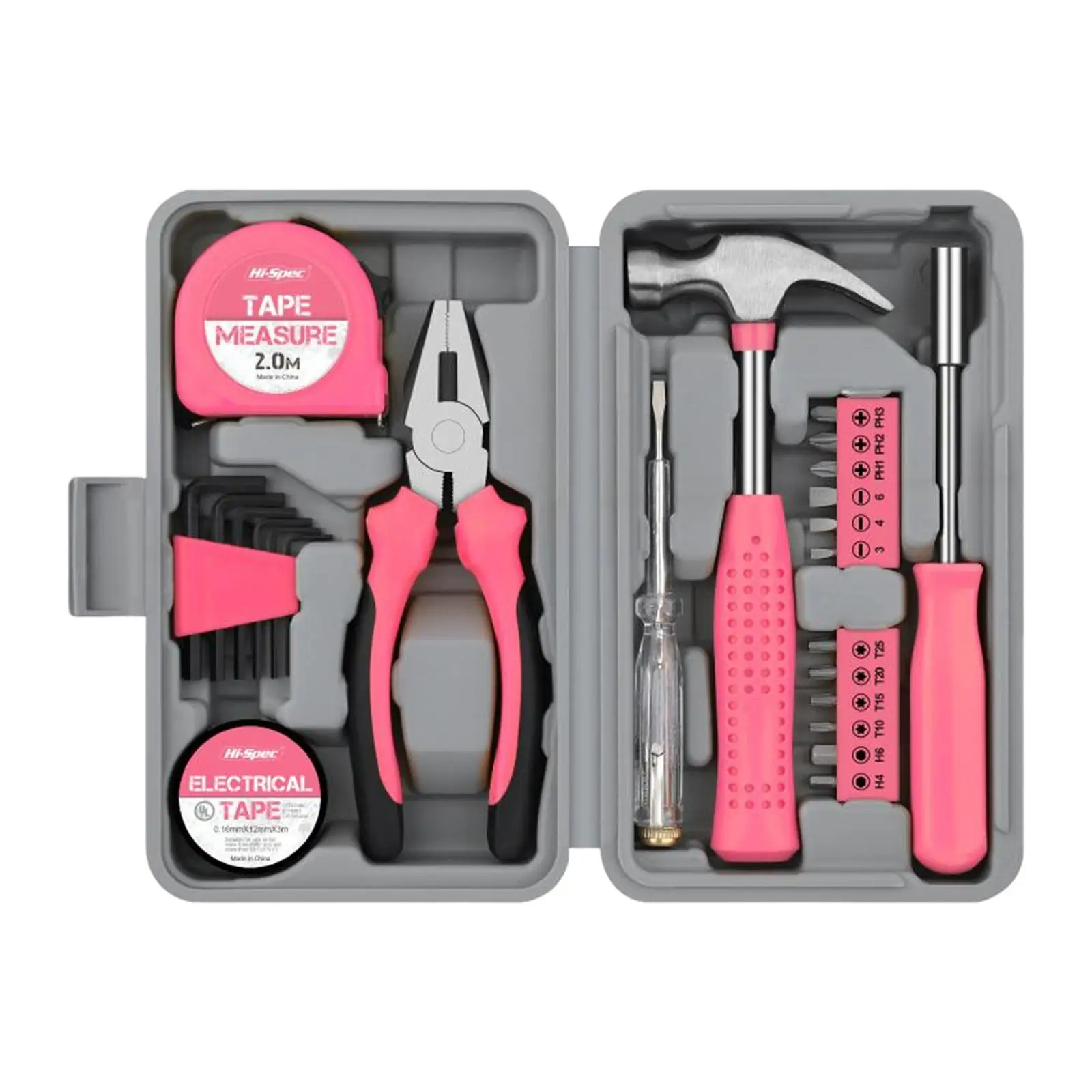 24Pcs Household Tool Combination Set Portable Storage Case Multifunctional Hardware Tape Measure Heavy Duty Tool Kit Hand Tools