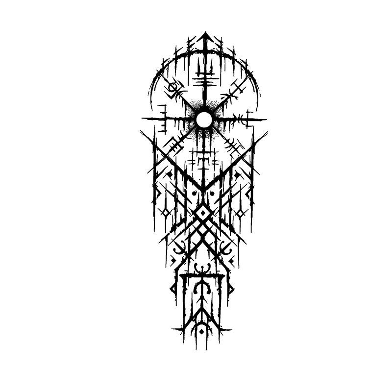 Kräuter Totem Tattoo Aufkleber Punk dauerhafte gefälschte Tätowierung für Frau Mann temporäre Tattoo Festival Kunst Faux Tattoos wasserdichte Tatuajes – Detail 2