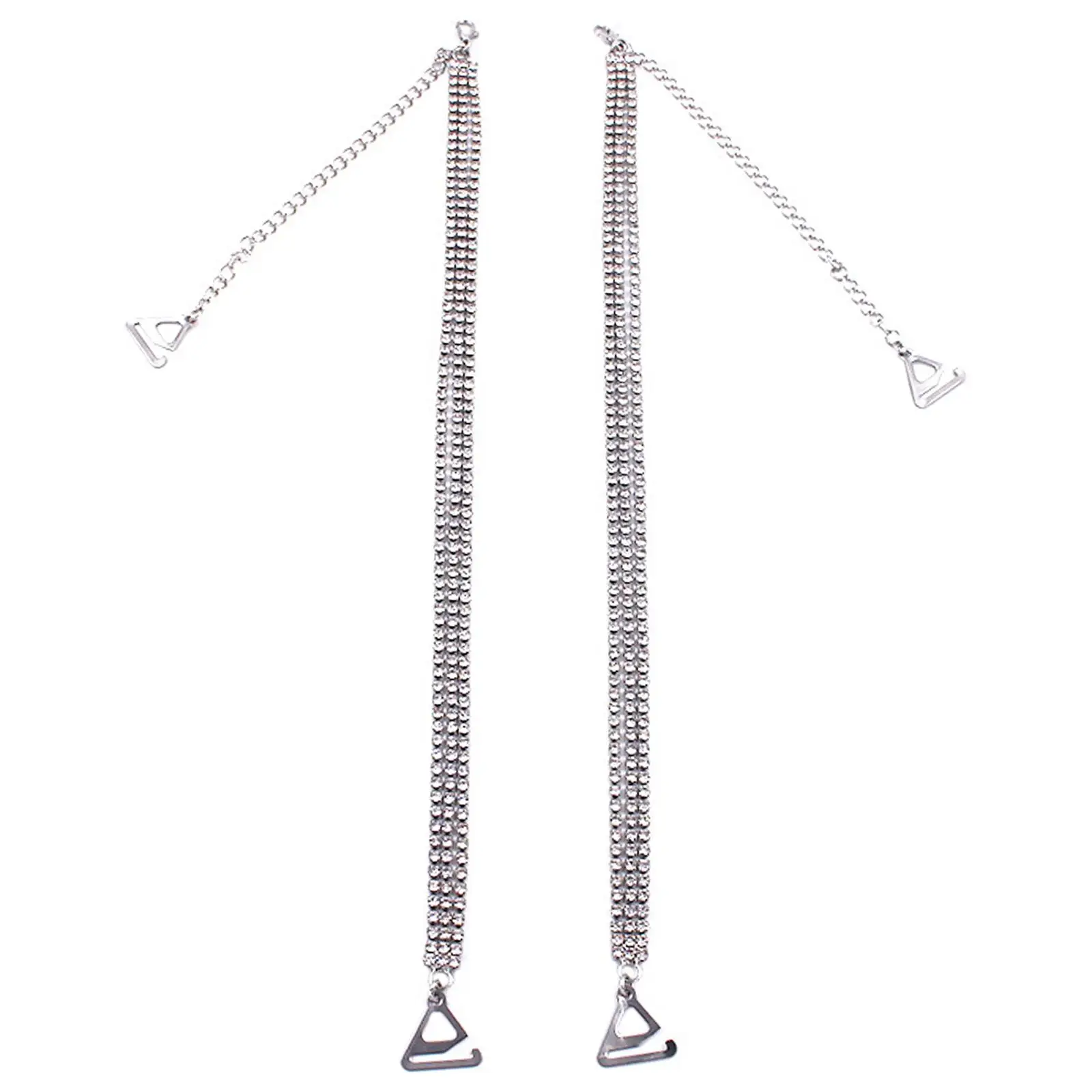 1 Pair Women's Ladies Adjustable Crystal Diamante Rhinestone Bra Shoulder Straps