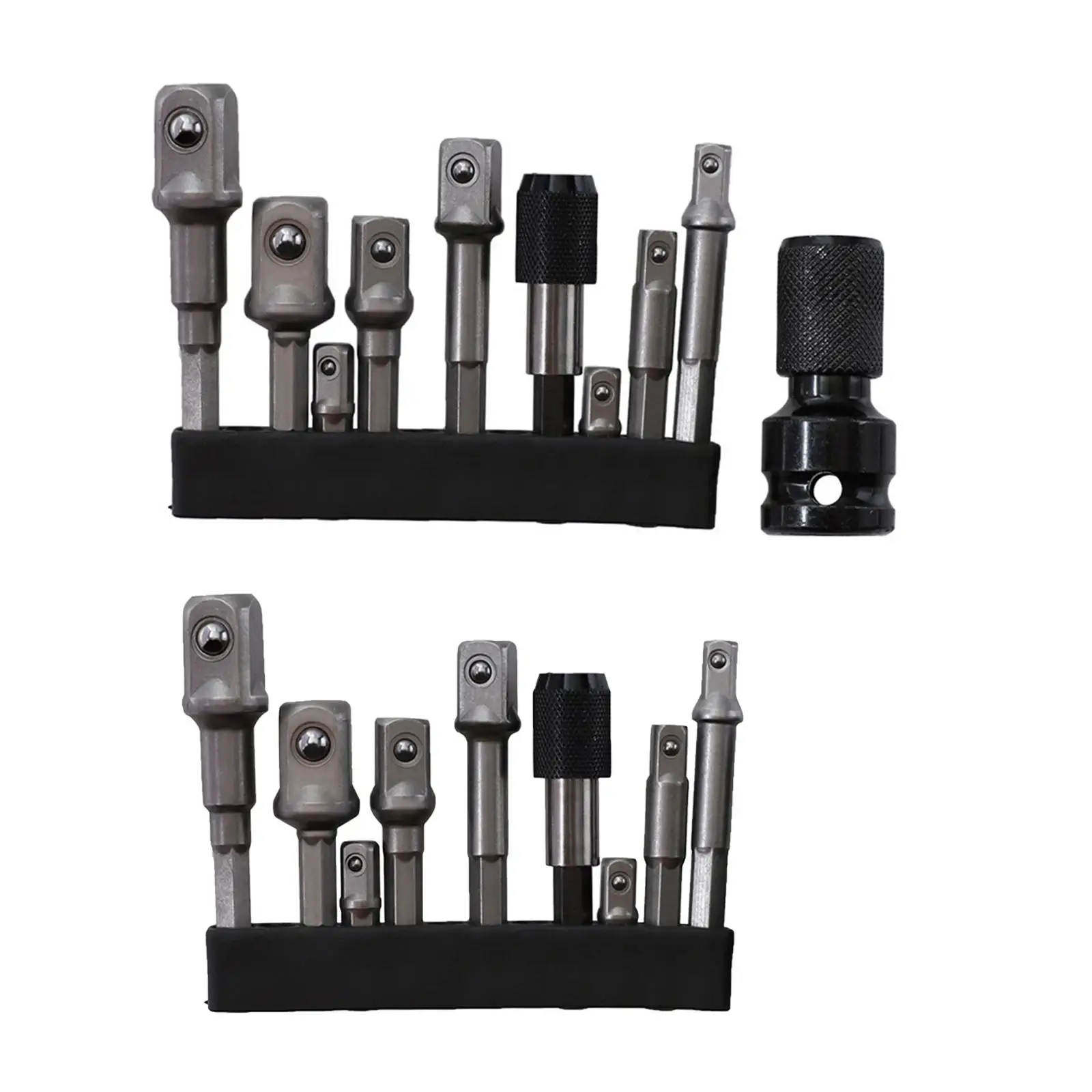 Chrome Impact Grade Socket Adapter Set Extension Set 8Pcs Drill Adapters Hardware for Power Drill Driver Electric Screwdriver