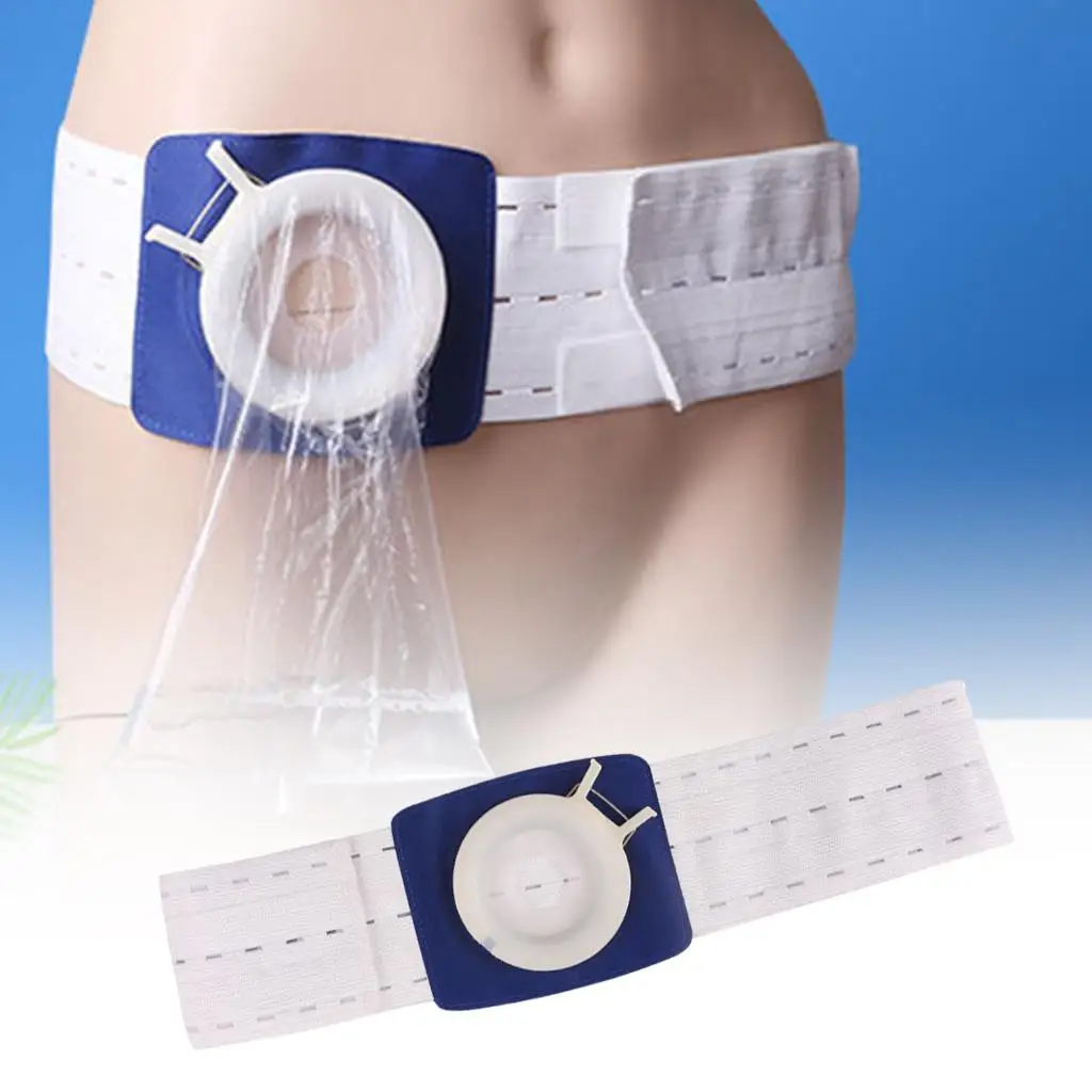 Abdominal Belt Adjustable Colostomy Ileostomy Surgery Soft Stretched Fabric, Soft Abdominal Hernia Support Belt for Hernia Care