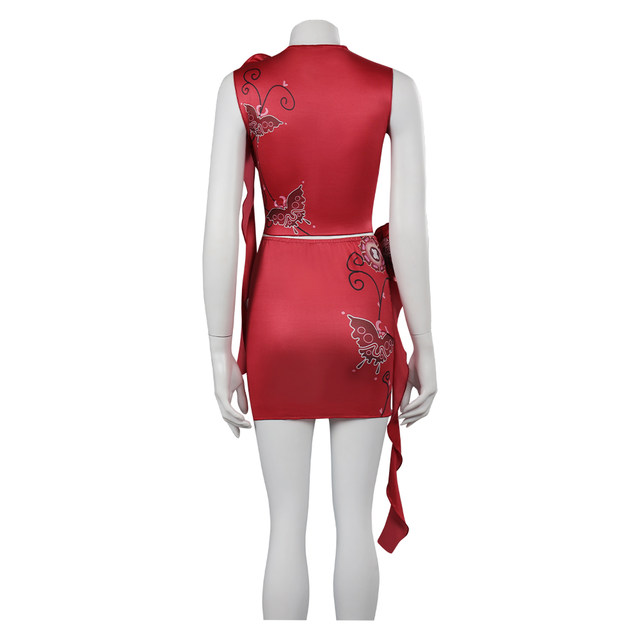 Hot Custom made Resident Evil 5 Ada Wong Chinese Red Robes Sexy Dress Movie  Cosplay Costume - AliExpress