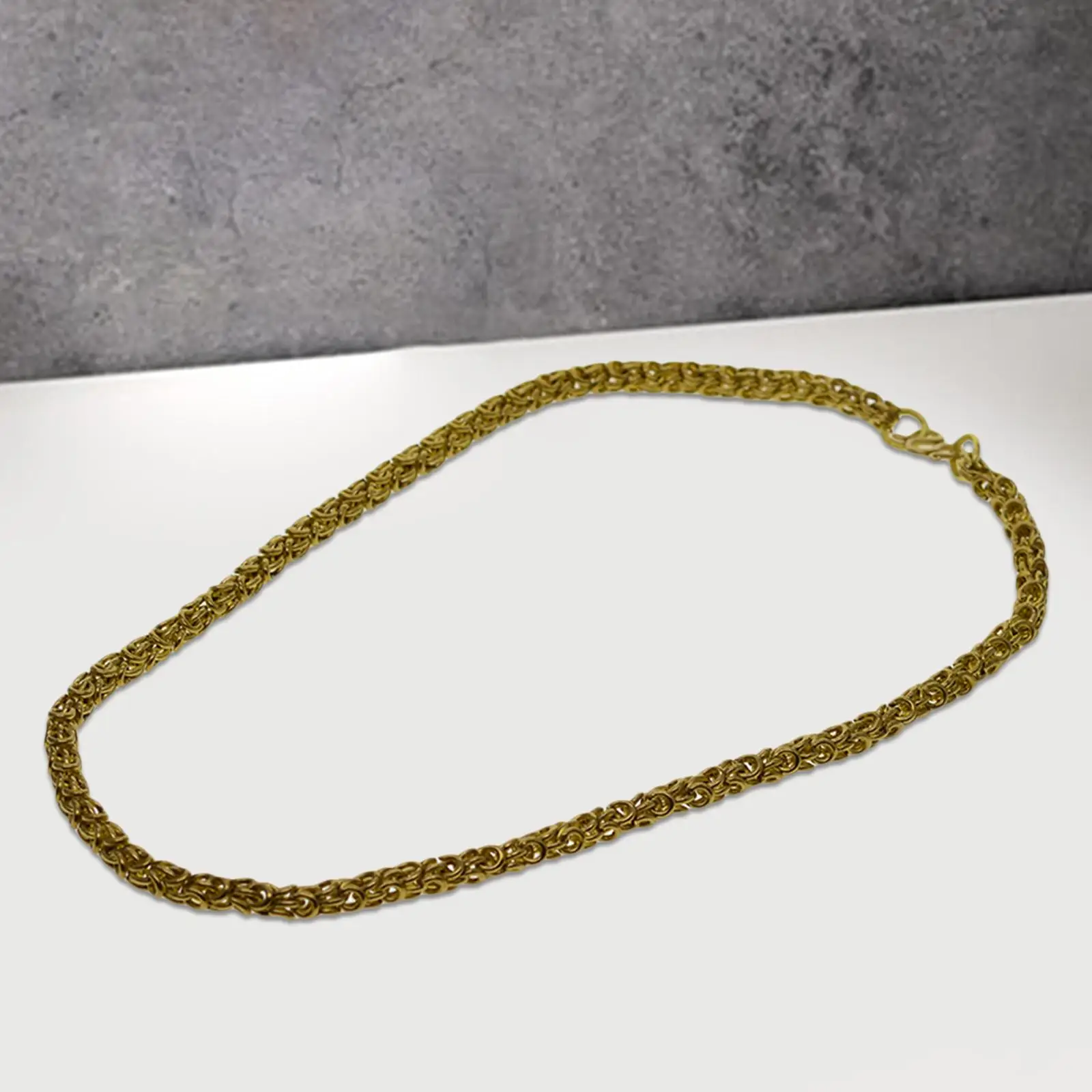 Unisex Chain Necklace Brass Versatile Punk Fashion Choker Necklace Link Chain for Beach Dancing Prom Travel Carnivals Work