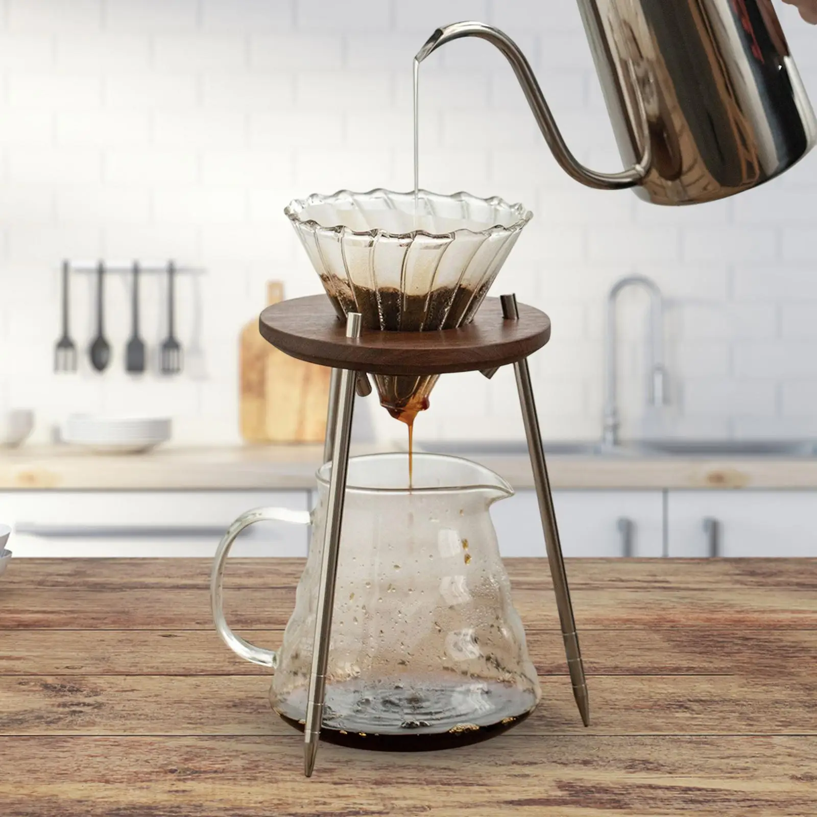 Coffee Filter Stand Coffee Accessories Coffee Tool Metal Rack Pour Over Coffee Stand for Home