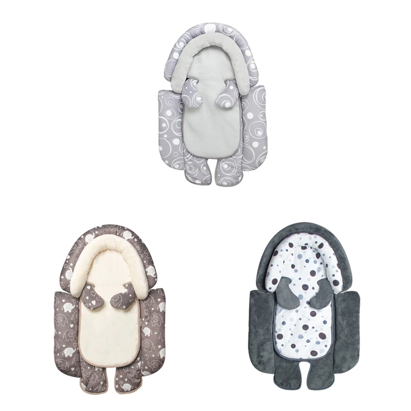 baby stroller cover for winter 2 in 1 Detachable Baby Stroller Cushion Infant Car Seat Insert Liner Cushion Head Body Support Pillow Pram Mattress Mesh Breatha baby stroller accessories best