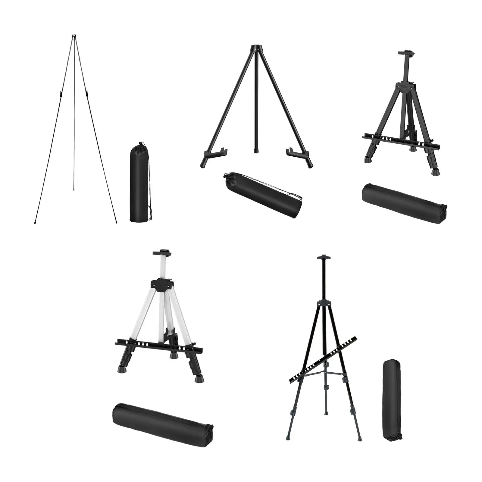 Tripod Easel Stand with Bag Photo Display Easel for Wedding Photo Wood Board