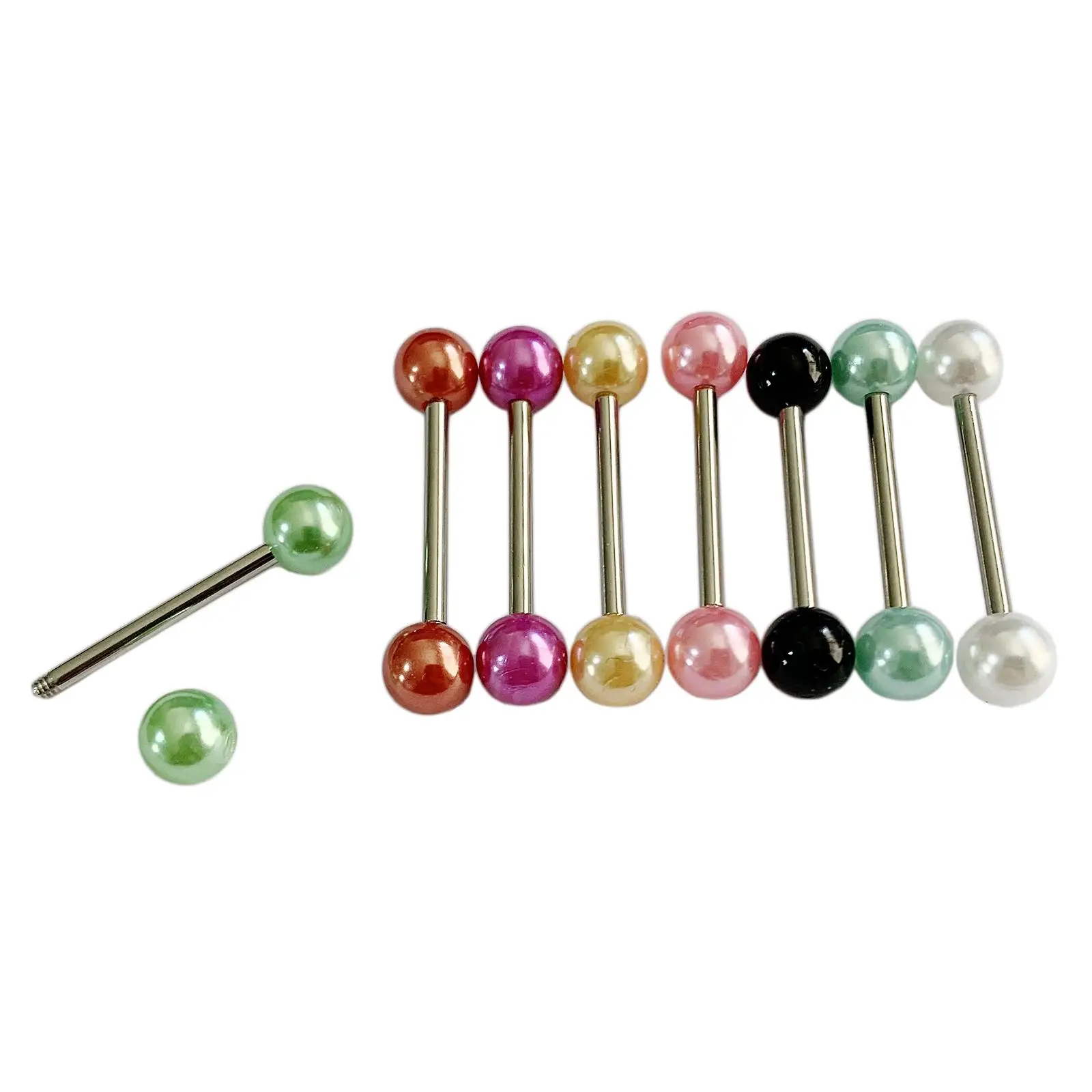 8 Pieces Tongue Rings Length 5/8