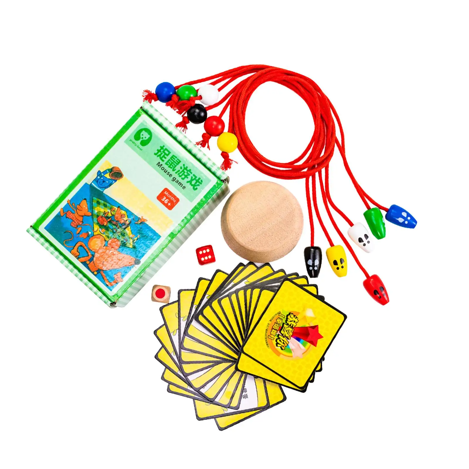 Creative Wooden Mouse Catching Game Develop Fine Motor Skills for Adults Boy