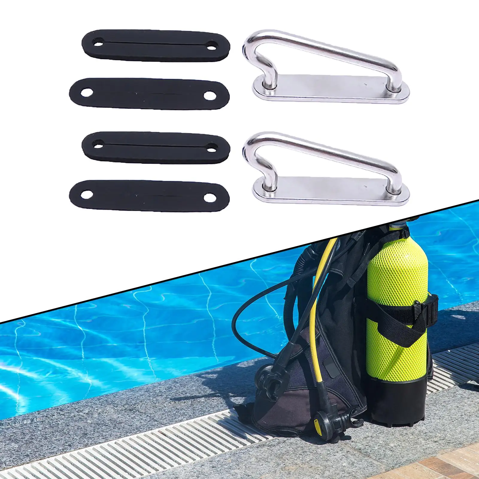 Weight  Keeper, Slider Buckle and Rubber Pad Underwater Scuba Diving Weight