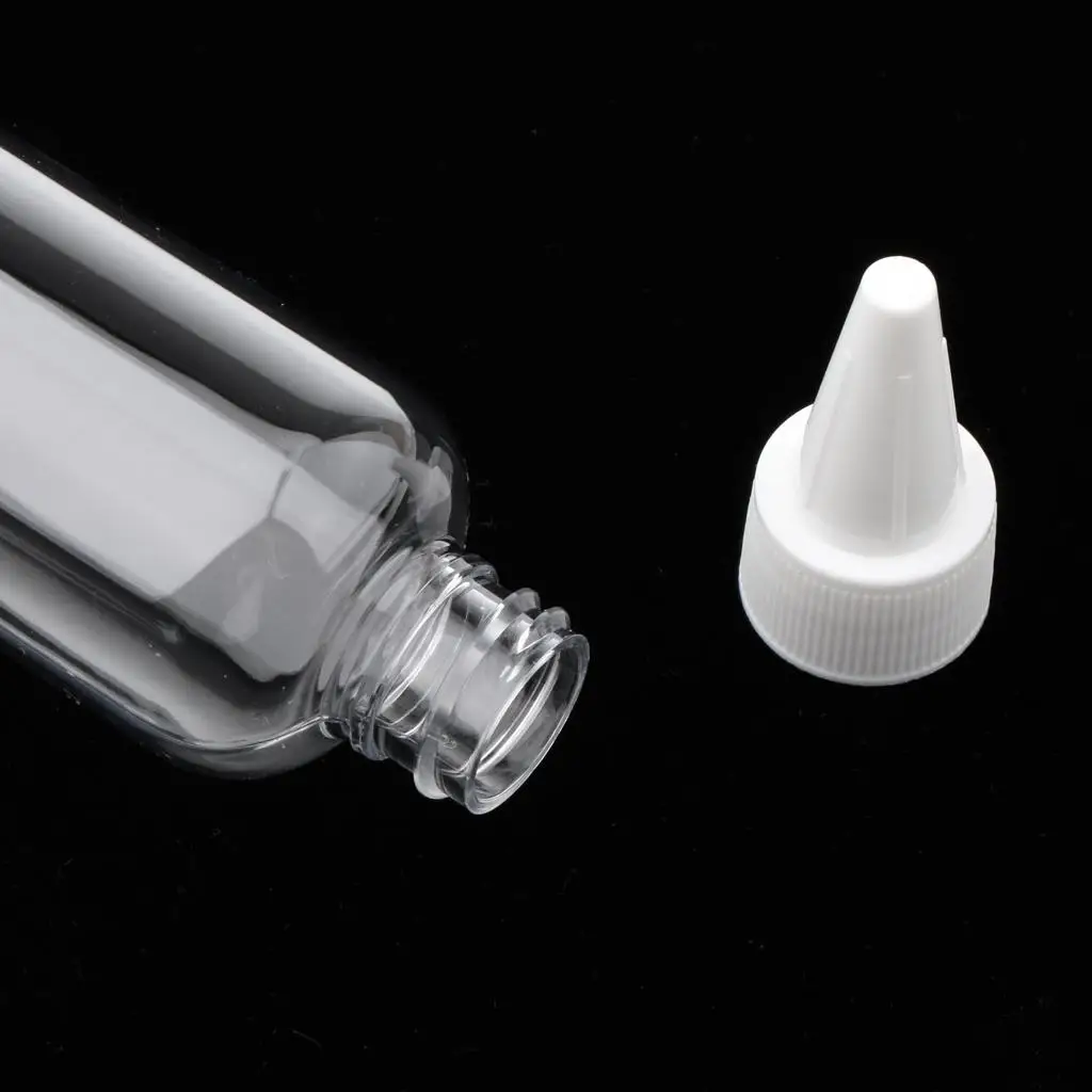 2 Pcs 100ml/3.5 Bottles Bottle Refillable Cosmetic  Pointed Cap for Shampoo,Conditioner,Lotion,Toiletries