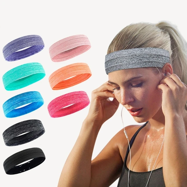 Sports Headband 3 Pack, Non Slip Headwear Head Band, Headband, Sweatband  Stretchy Wicking