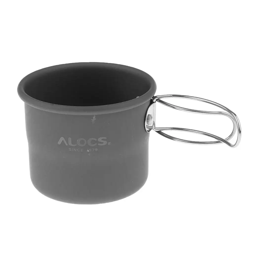 150ml Aluminum Alloy  Mug with Foldable Handle for Camping Hiking Travel Fishing