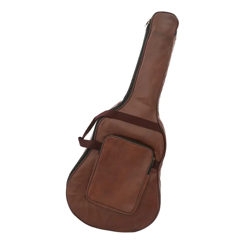 Thicken Guitar bag Soft Case PU Leather Bag for 40`` 41`` Guitar Parts