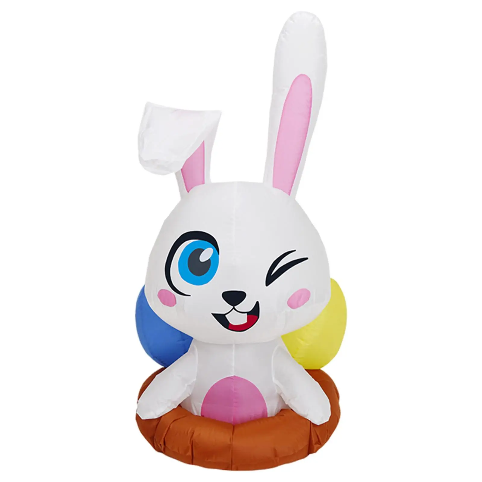 LED Light Easter Inflatable Decoration Rabbit Ornament for Home Lawn Yard Decoration