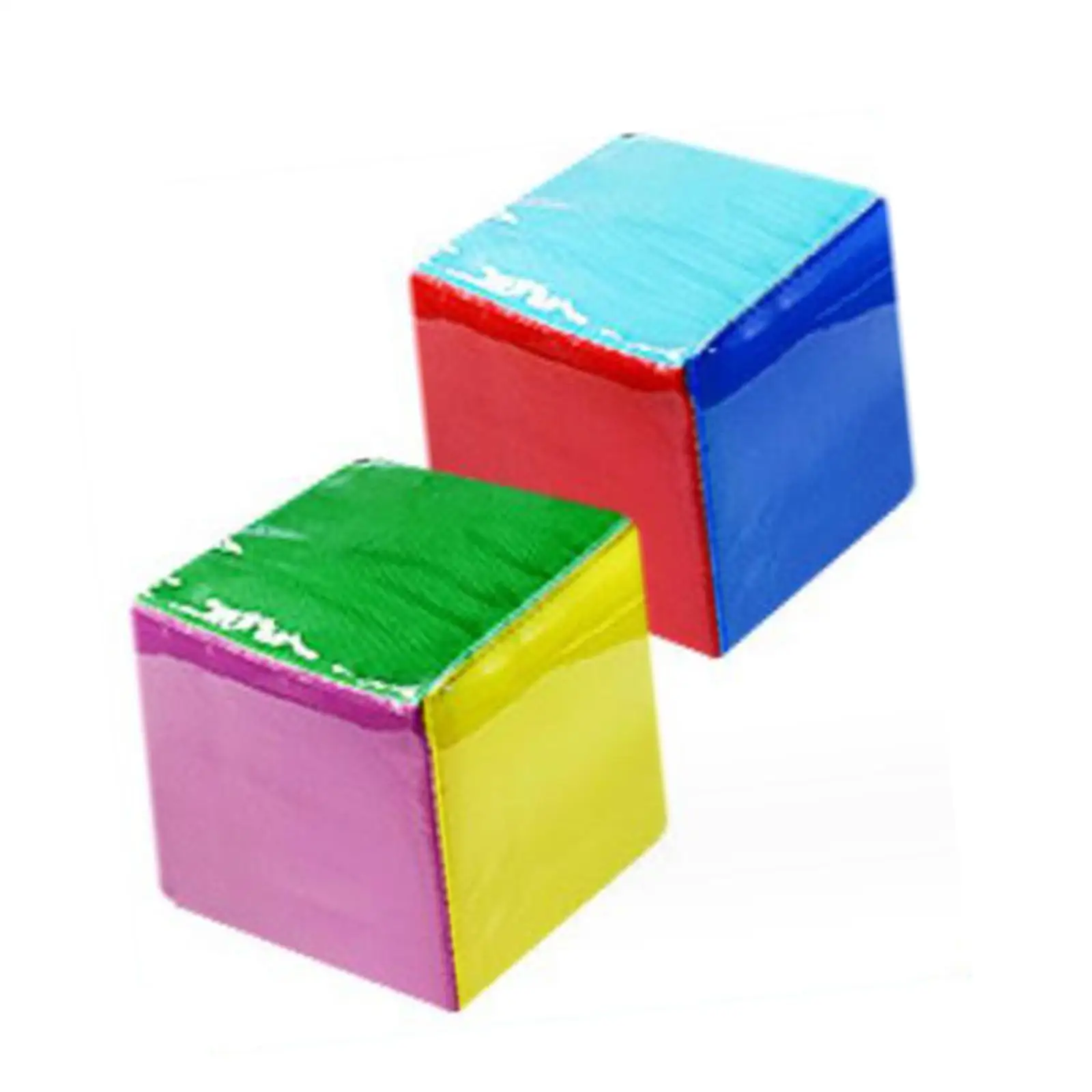 Soft Pocket Cubes 3.94 inch Large Dice Plush Cube with Clear Pocket for Kindergarten Birthday Gift 3.94 x 3.94 x 3.94Inches