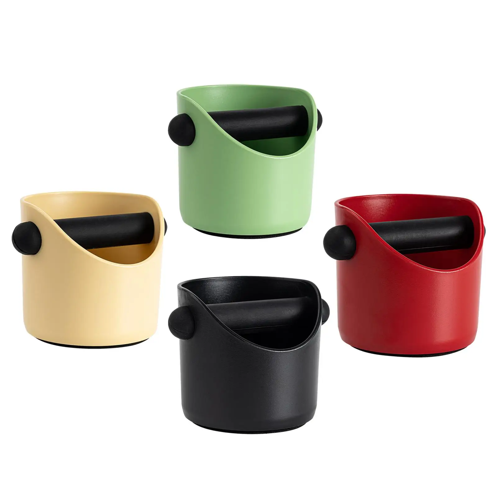 Espresso Dump Bin with Removable Knock Rod Shock Absorbent Trash Can Barista Style Compact Espresso Bucket for Kitchen