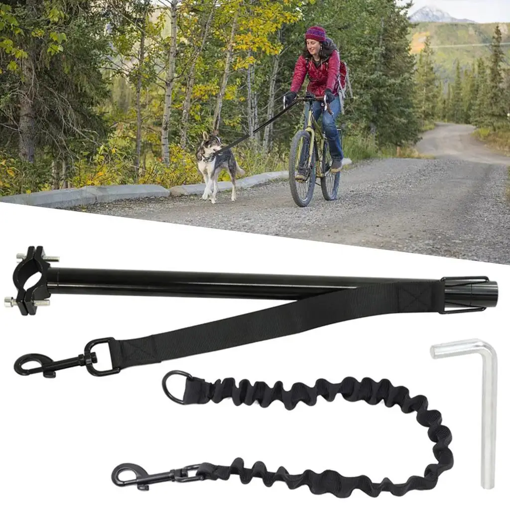 Adjustable Dog Bike Leash Pets Puppy Bicycle Running Outdoor Traction Rope