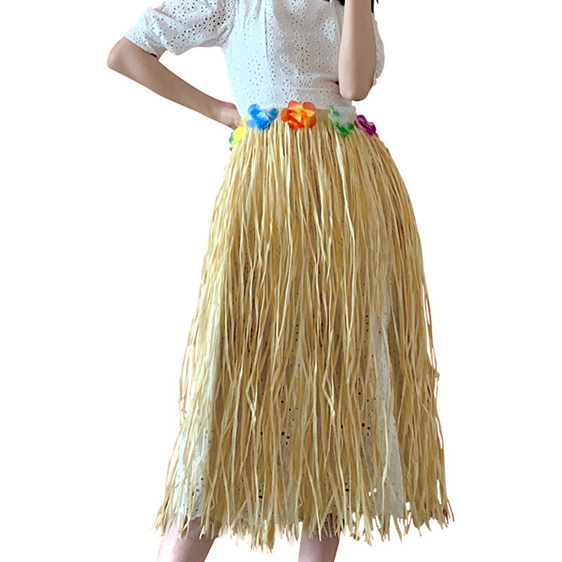 40CM/80cmKunststofffasern Damen Grasröcke Hula Rock Hawaiianische Kostüme Damen Dress Up Festliche & Partyzubehör – Detail 3