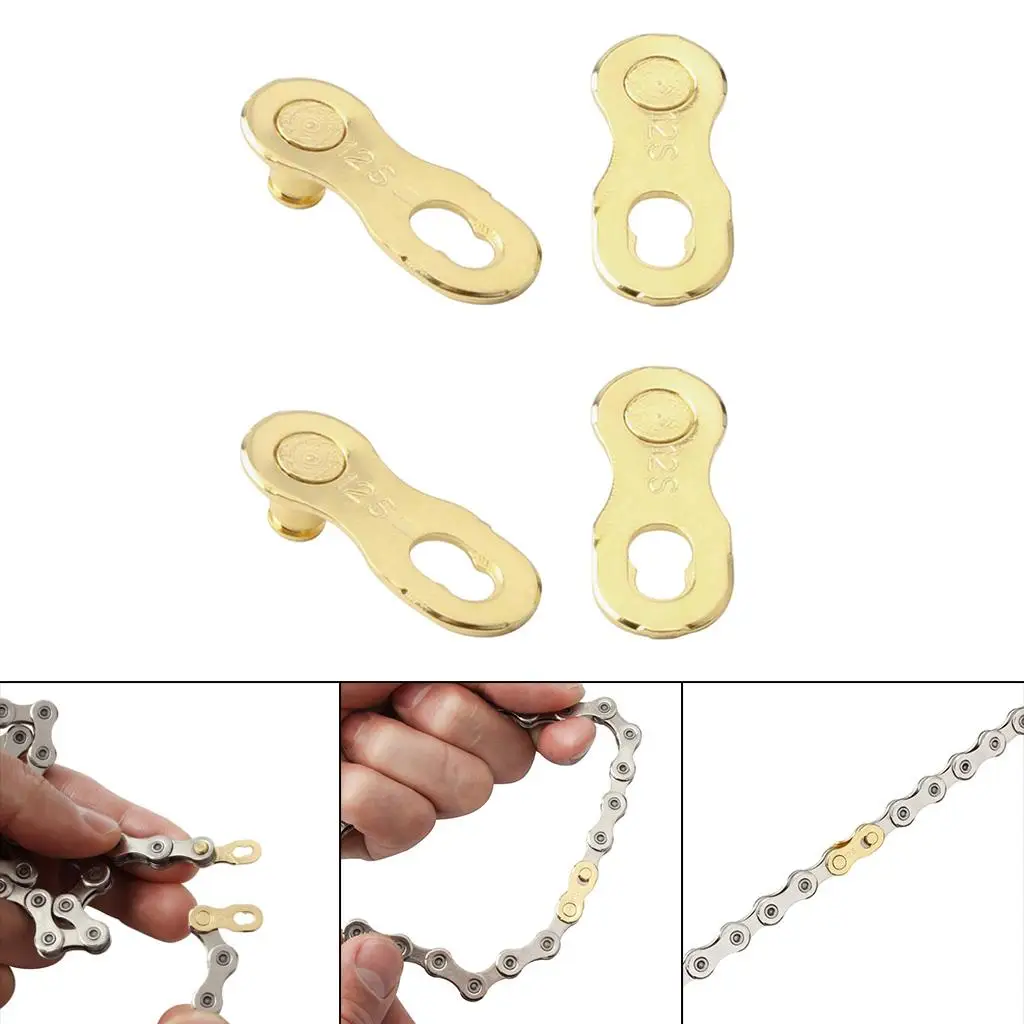 2 Pair Bike Chain   Repair Tool Chain Connector Gold