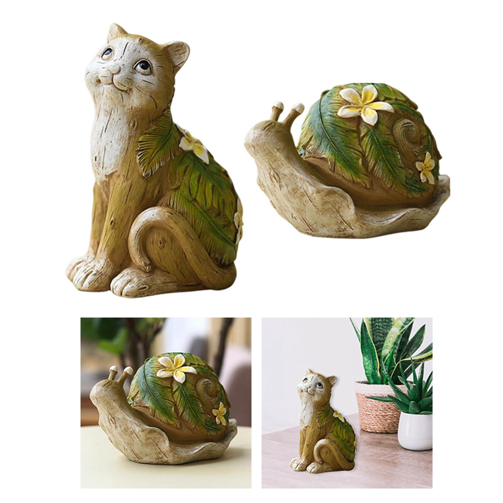 Resin Animal Statue Photo Props Decorative Crafts Miniature Ornament Sculpture for Garden Art Decor House Lawn Pond Porch