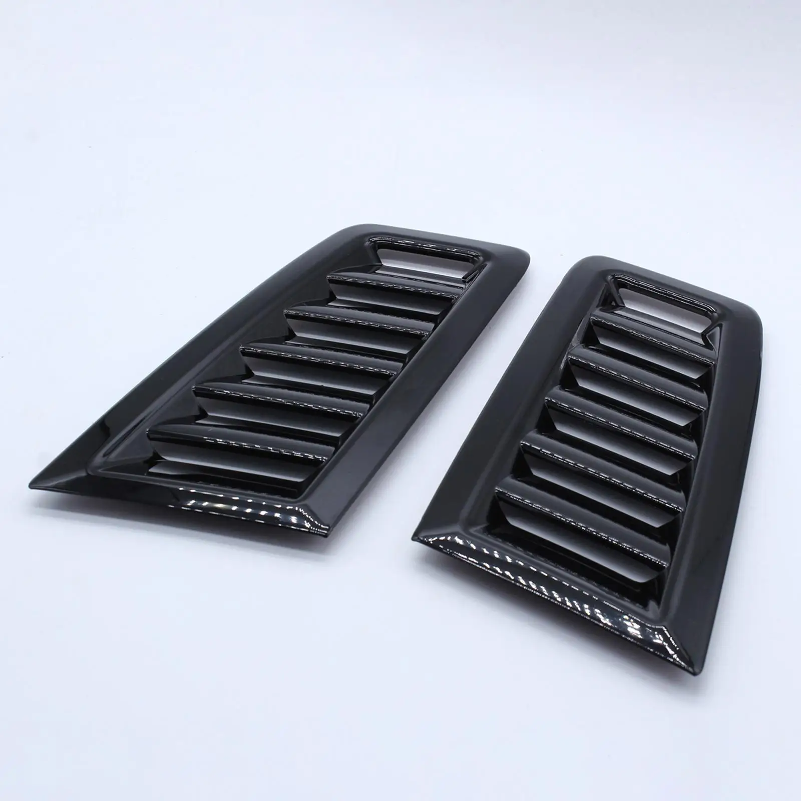 2Pcs Bonnet Air Vent Hood Trim Durable High Performance Air Intake Hood Vents Bonnet Cover for Ford Focus RS Gloss Black